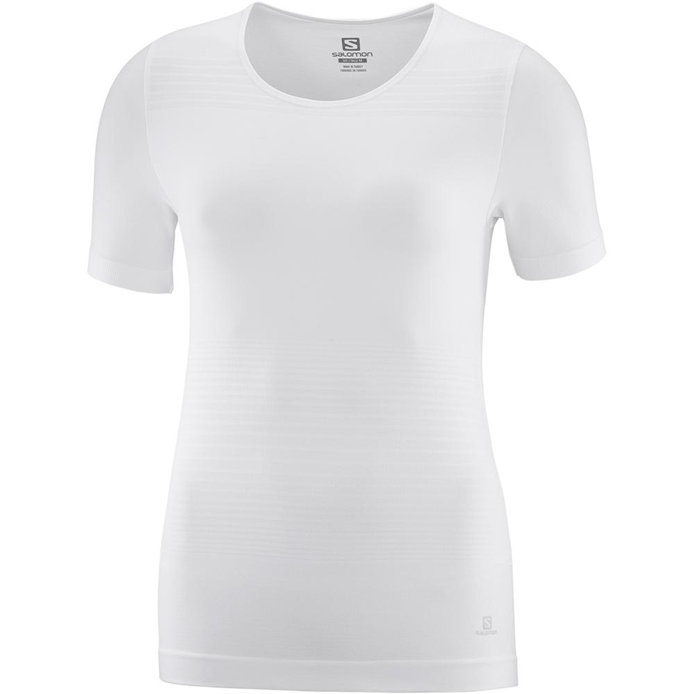 Camisetas Salomon Mujer Blancas - Salomon Argentina ELEVATE MOVE'ON W,462075-BAK